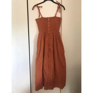 NWT Aerie Smocked Midi Sun Dress